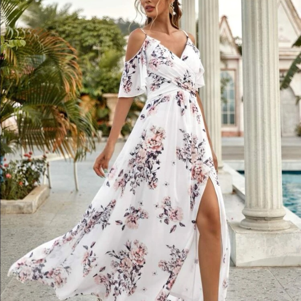 SHEIN maxi dress with slit size 2